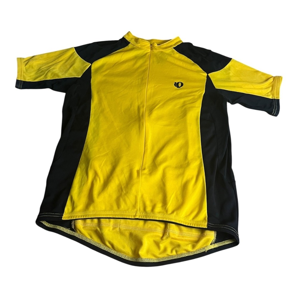 Pearl Izumi Cycling Jersey Women's L Yellow Black Polyester Moisture-Wicking